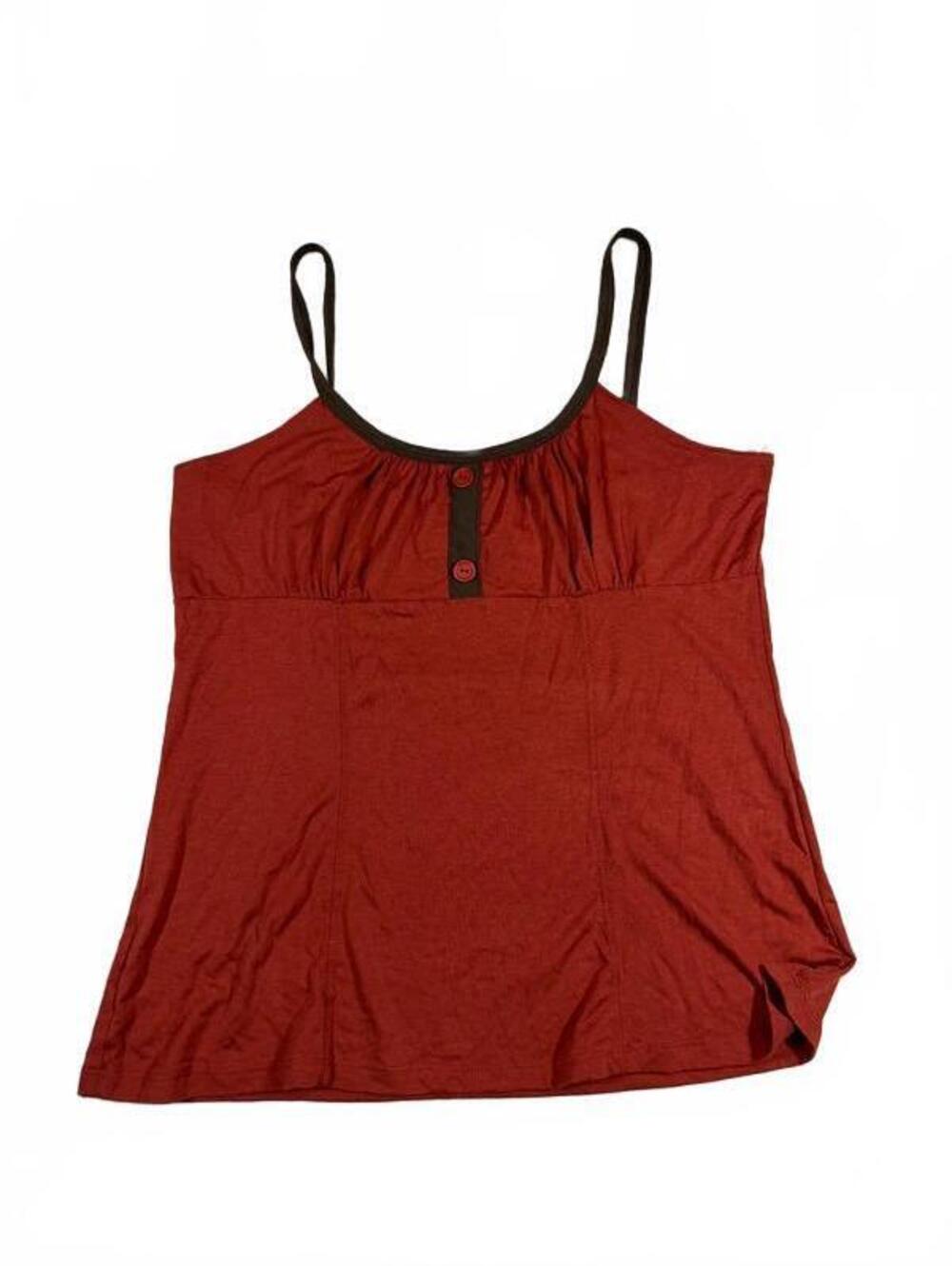 Talent USA Burnt Sienna Babydoll Tank Top Size 3X Measures Size L